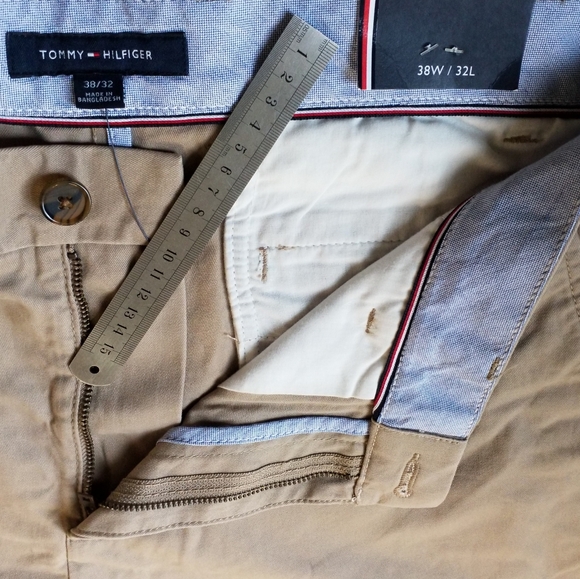 Tommy Hilfiger Chino Pants 100% Cotton Classiccore 38 x 32 Mallet Tan New - Picture 6 of 11